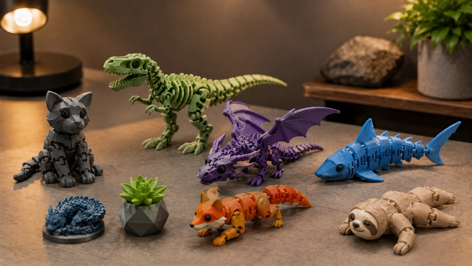 Miniaturas e figuras articuladas impressas em 3D