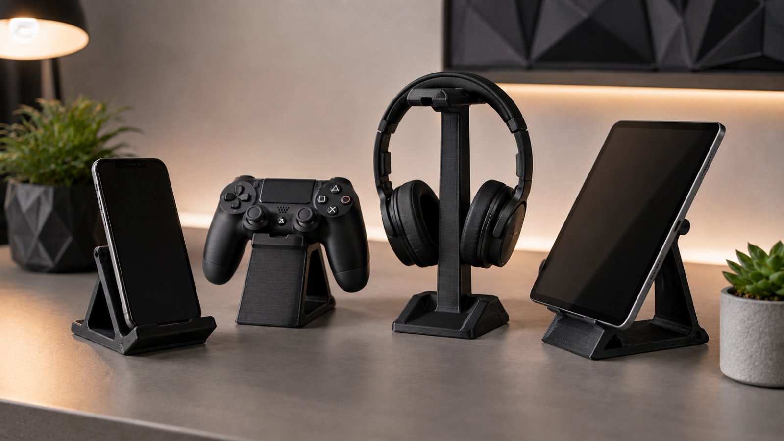 Suportes e acessórios personalizados impressos em 3D
